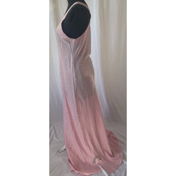 90’s Vintage Monochrome Prink Pale Punk Maxi Slip Nightgown - Picture 7 of 13